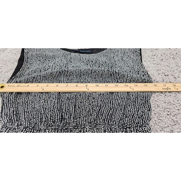 Zara Blouson Mini Dress Viscose Knit Polka Dot Navy Minimalist Office Casual M - Picture 10 of 13